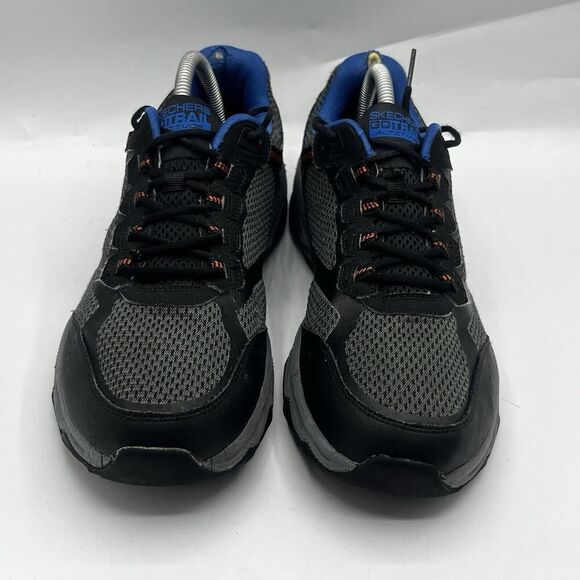 Skechers Go Run Trail Altitude Men 9.5 Black/Orange Hiking Shoe Water Repellent - Picture 3 of 13